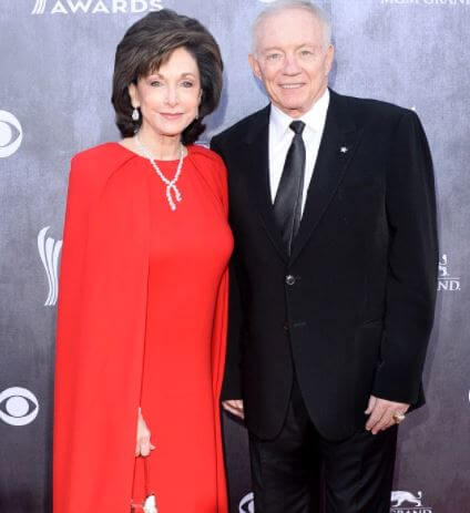 Eugenia Jones with her husband, Jerry Jones.